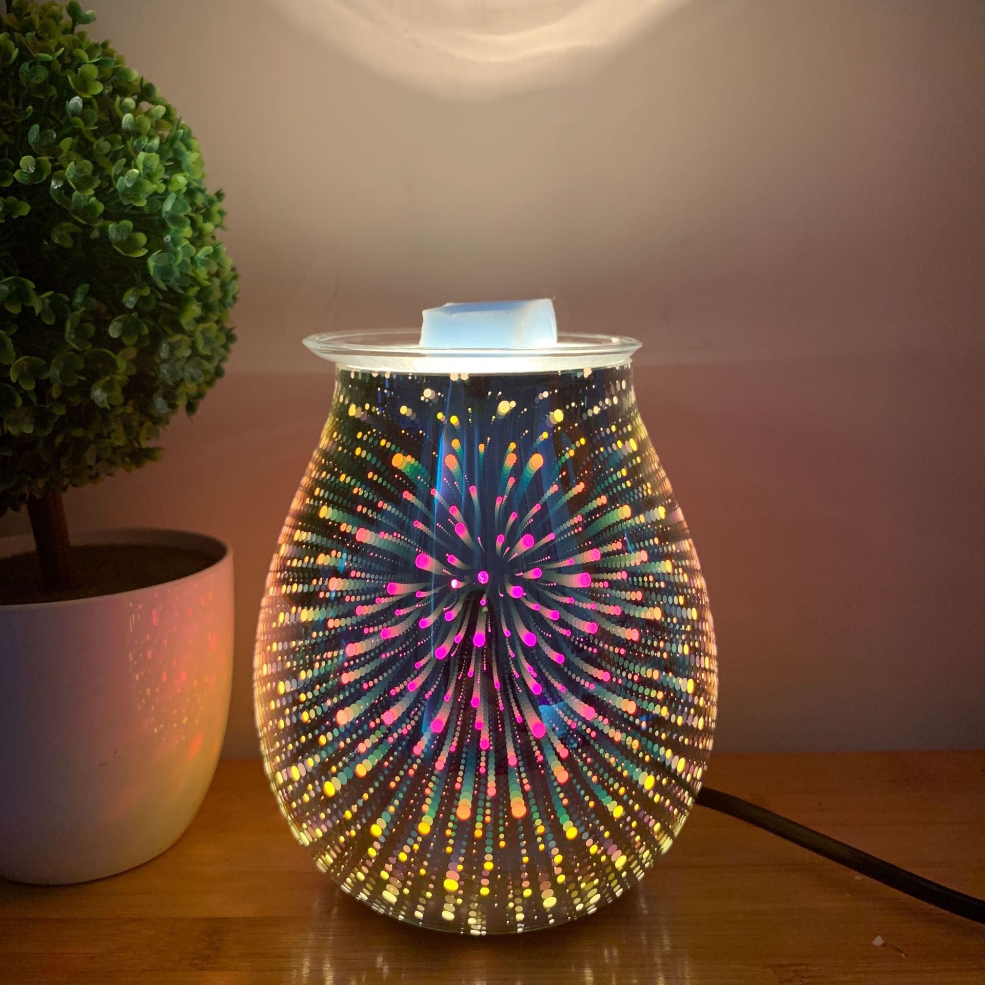 Air Humidifier Fireworks Cool Home Mist Humidifier Aroma Diffuser Glass Vase Mist Maker