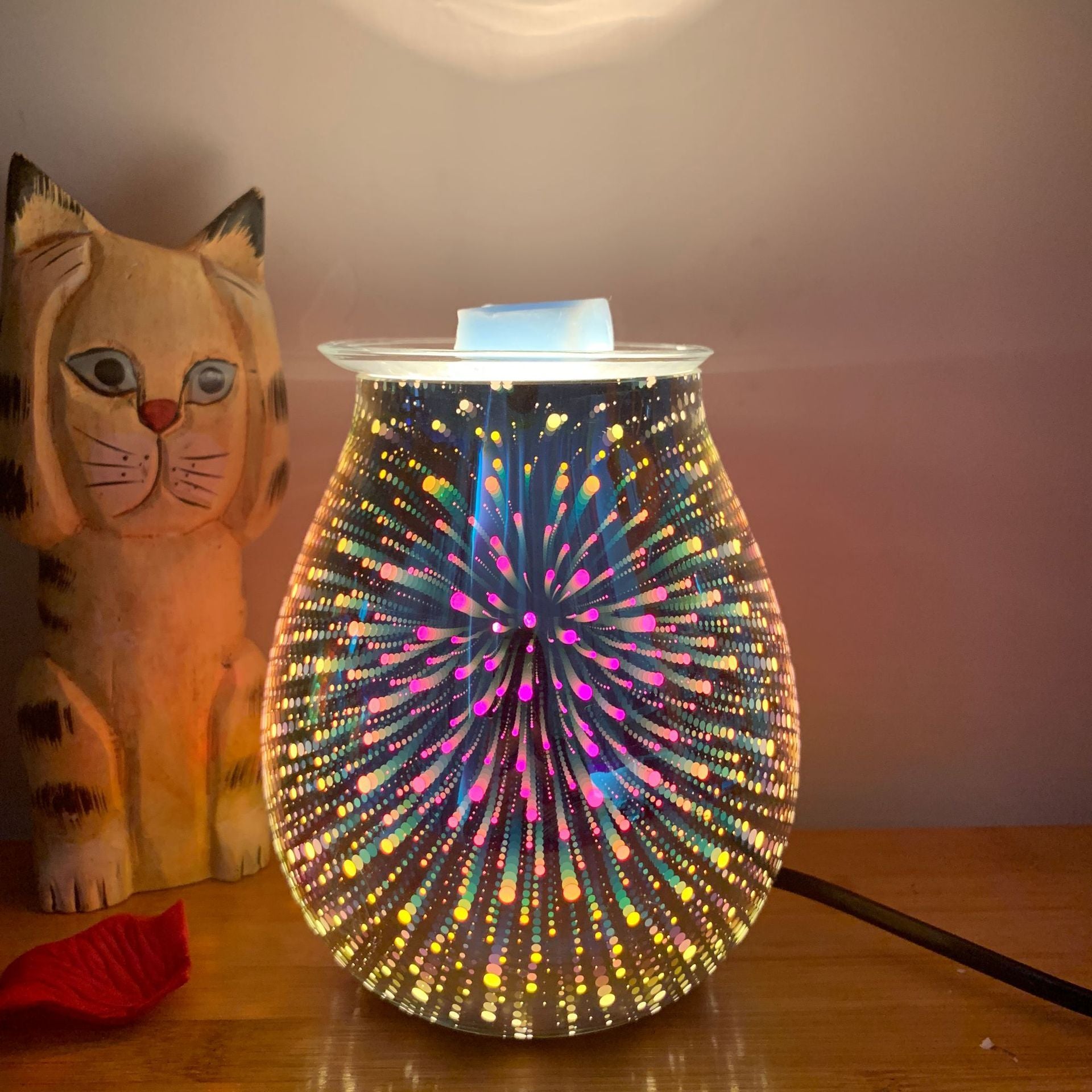 Air Humidifier Fireworks Cool Home Mist Humidifier Aroma Diffuser Glass Vase Mist Maker